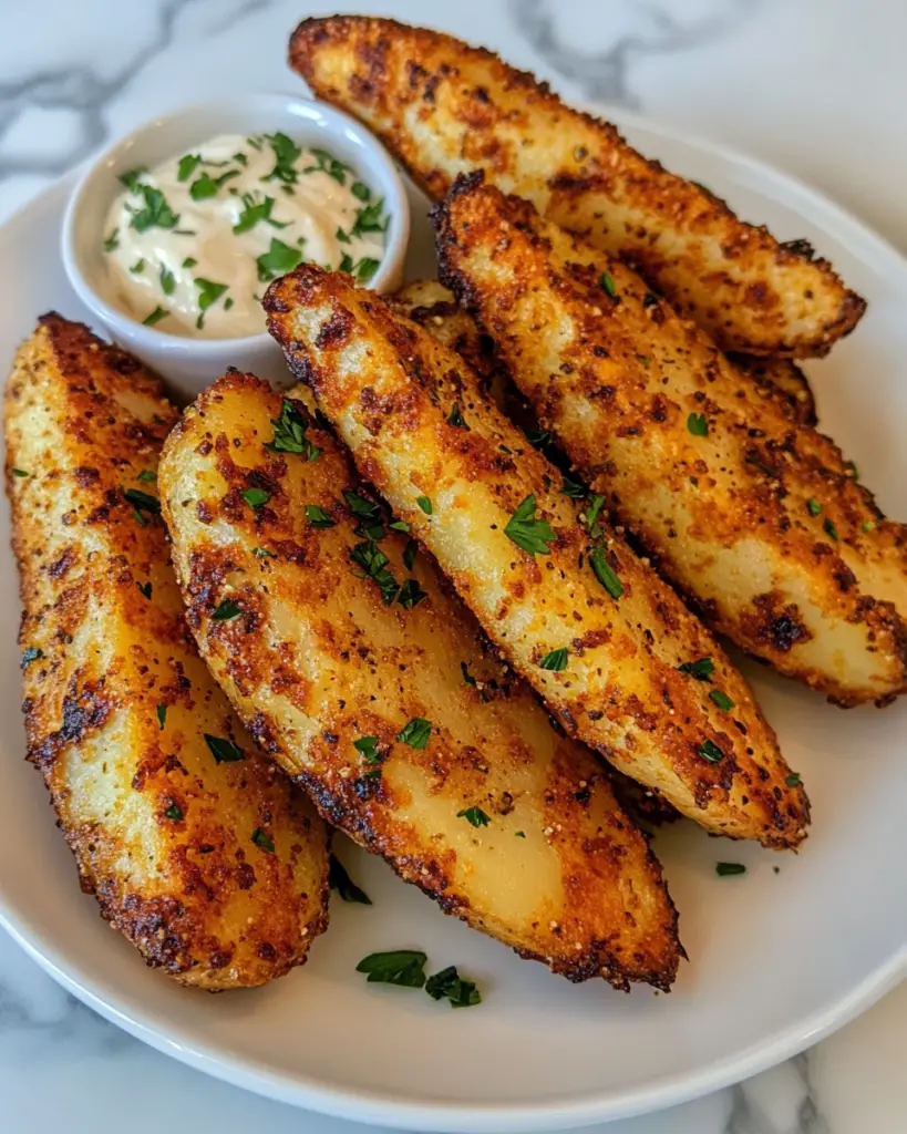 Baked Garlic Parmesan Potato Wedges