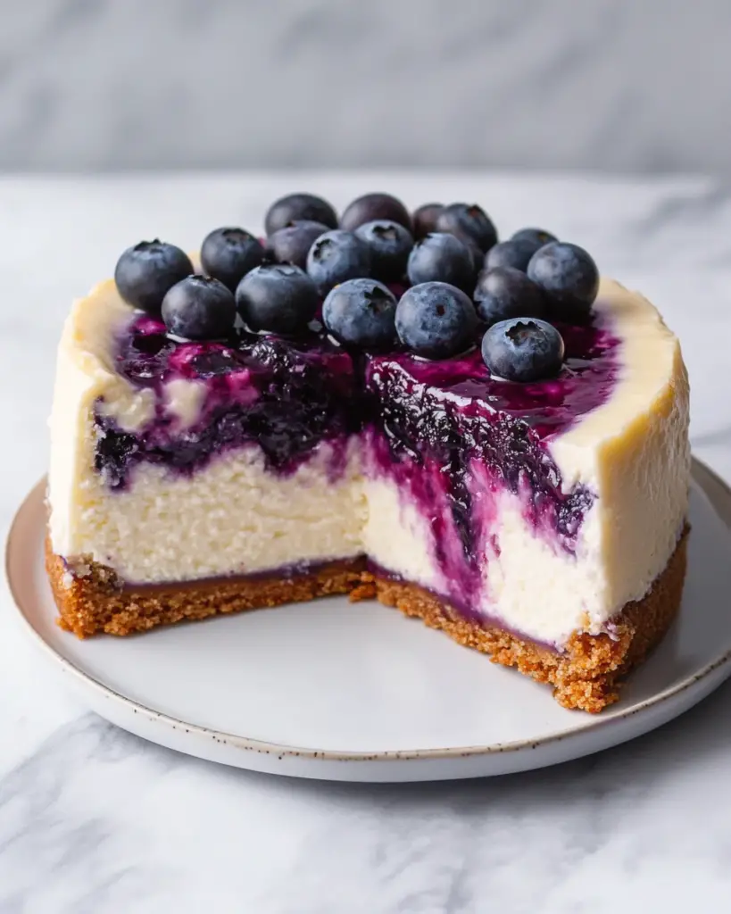 Blueberry Cheesecake Swirl Cake