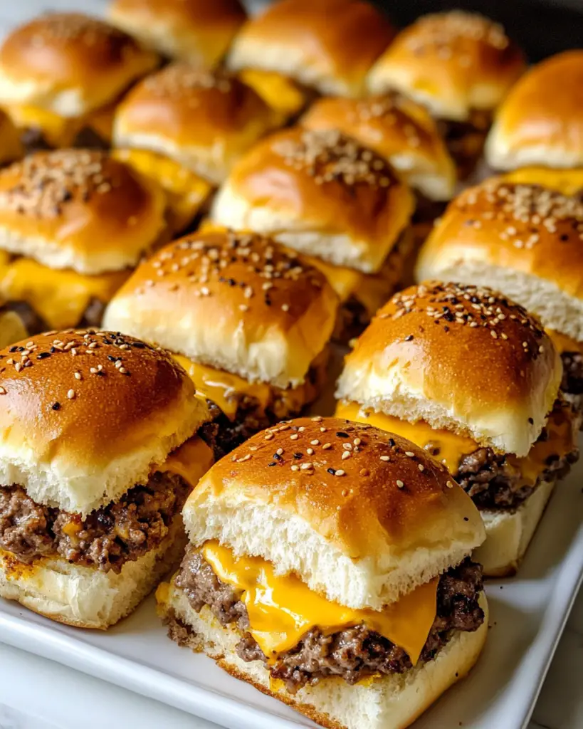 Cheeseburger Sliders with Hawaiian Rolls