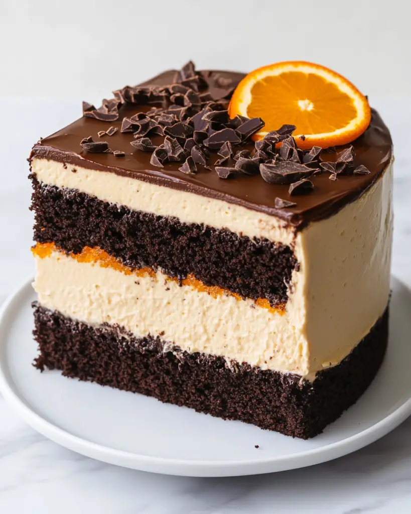 Chocolate Orange Cheesecake Layer Cake