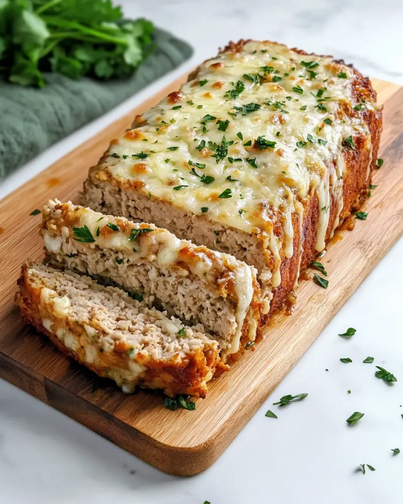 Garlic Parmesan Chicken Meatloaf