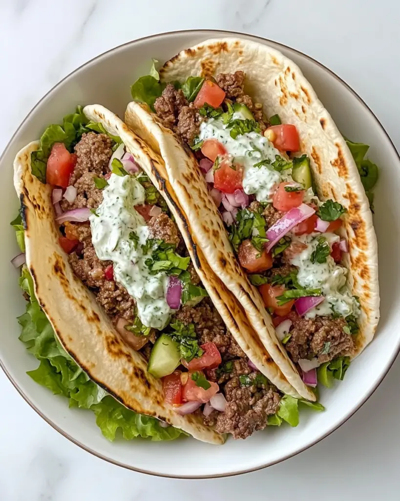 Lamb Gyros with Tzatziki Sauce
