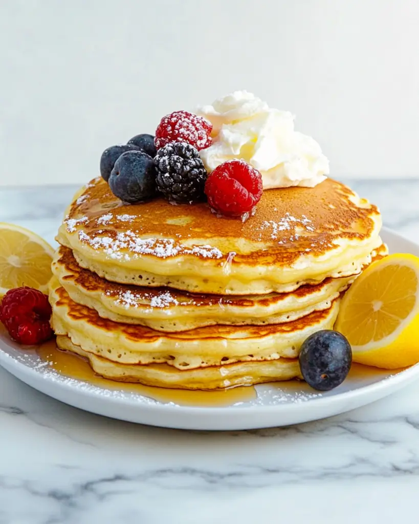 Lemon Mascarpone Pancakes