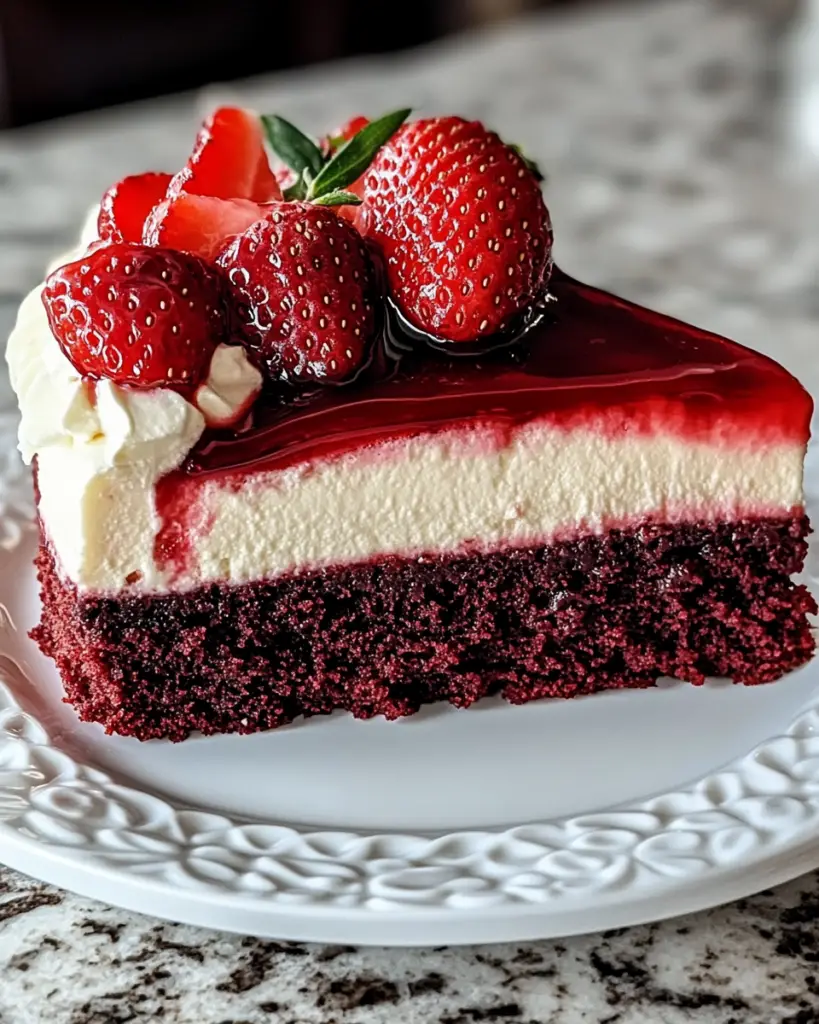 Red Velvet Strawberry Cheesecake