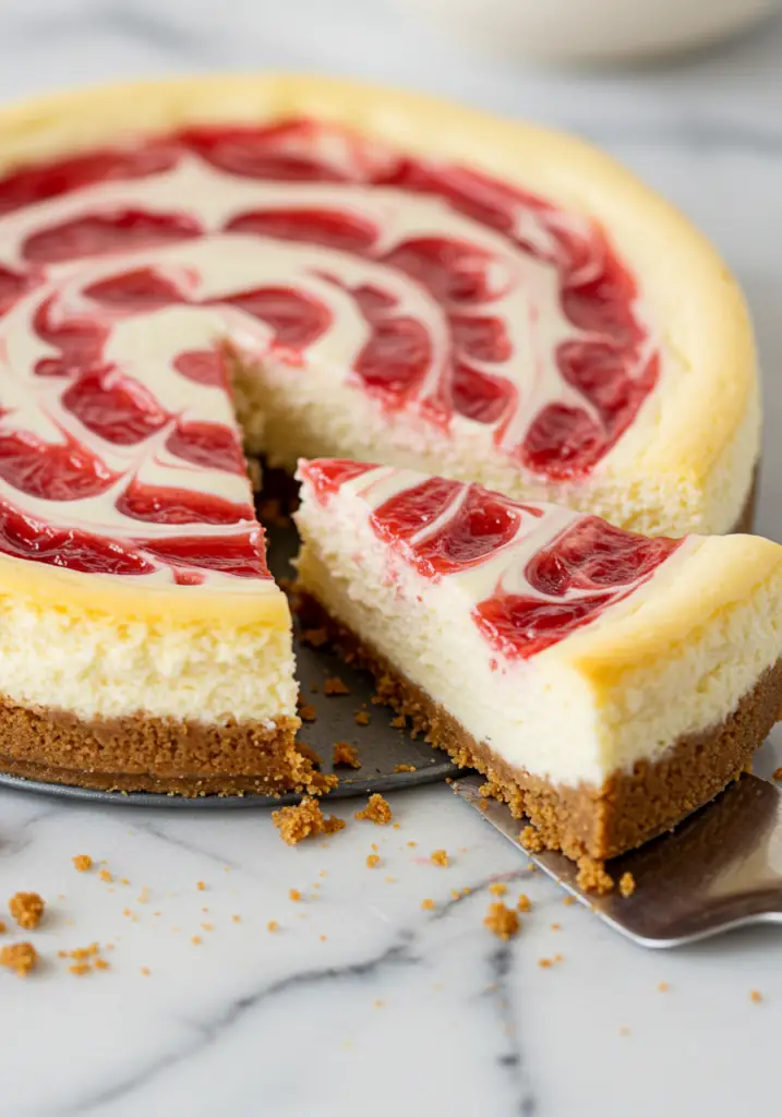 Strawberry Swirl Cheesecake