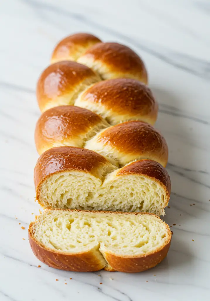 Tender Braided Brioche Bread