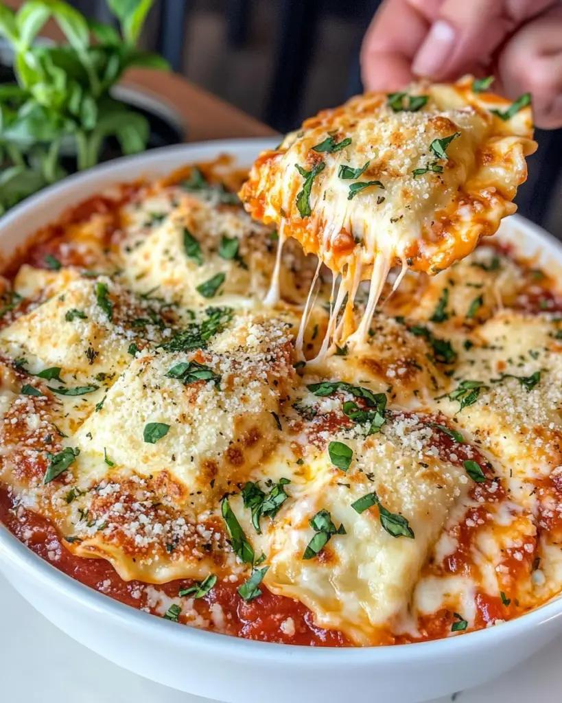 Cheesy Baked Ravioli Casserole
