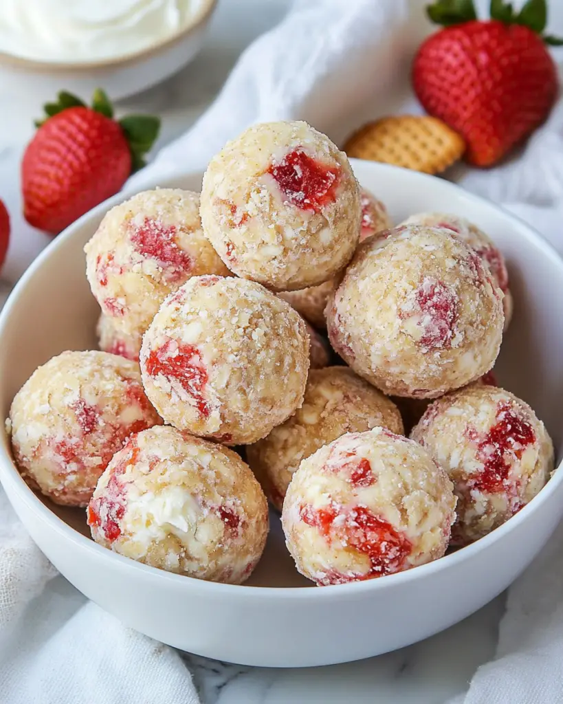 Strawberry Cheesecake Protein Balls
