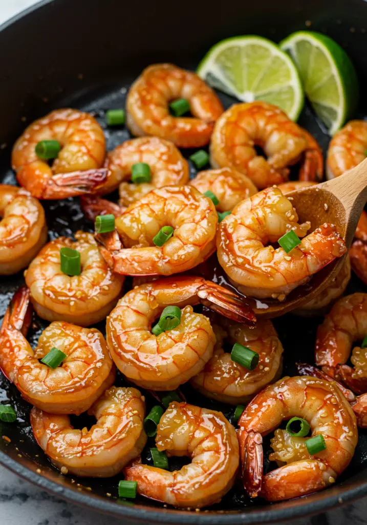 Sweet and Spicy Honey Sriracha Shrimp