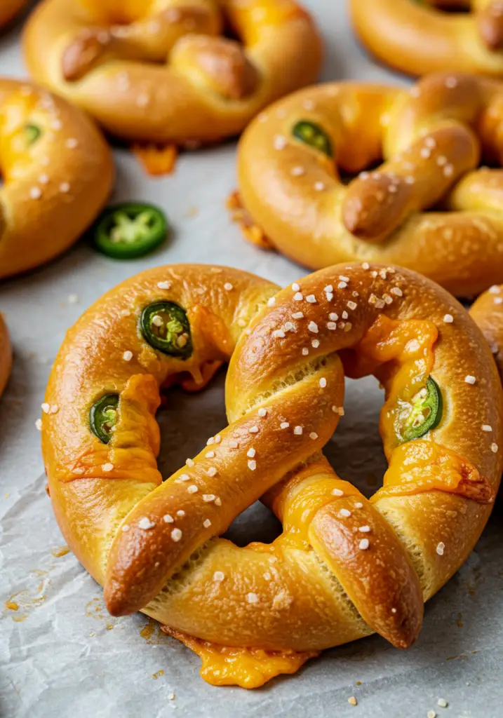 Twisted Jalapeño Cheddar Pretzels