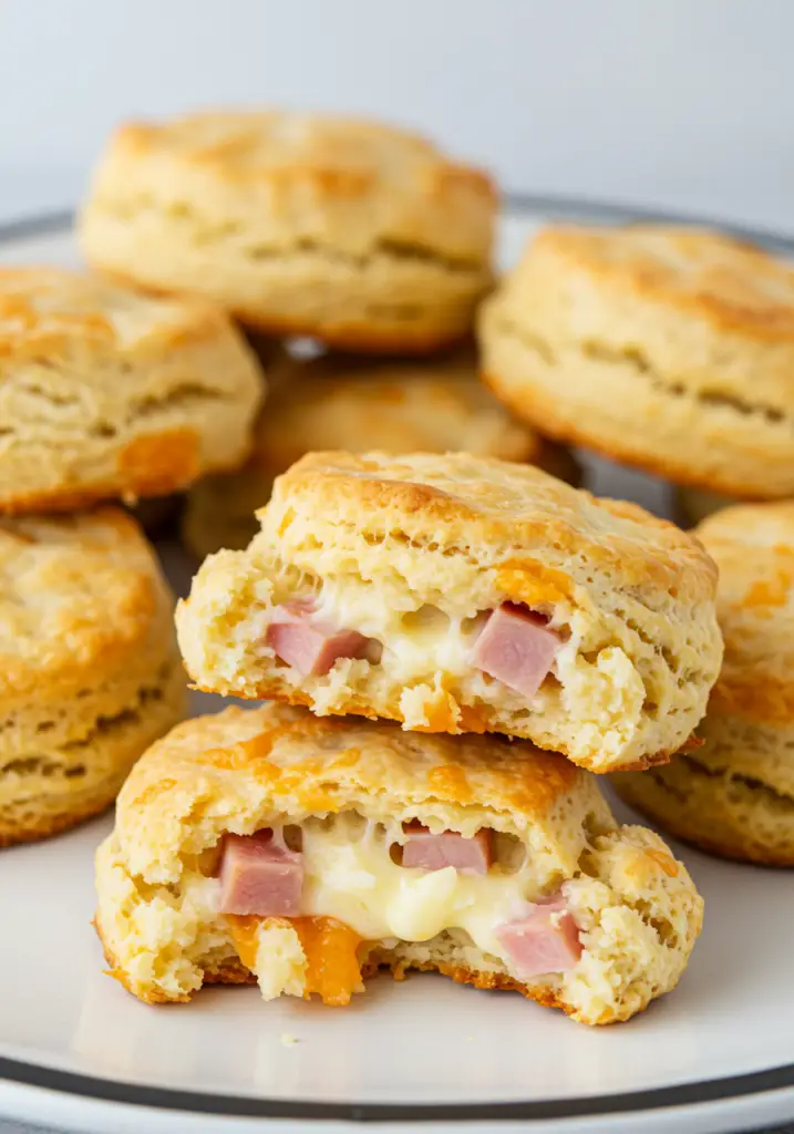 Turkey Ham and Cheese Butter Swim Biscuits
