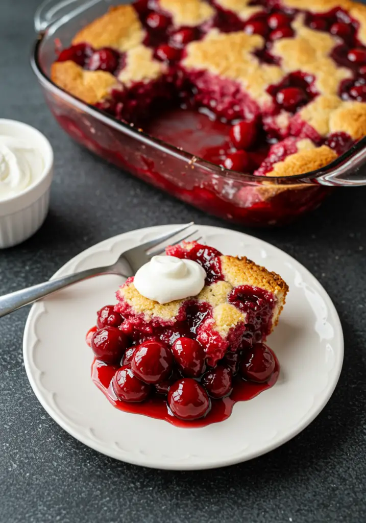 Easy Upside-Down Cherry Cobbler
