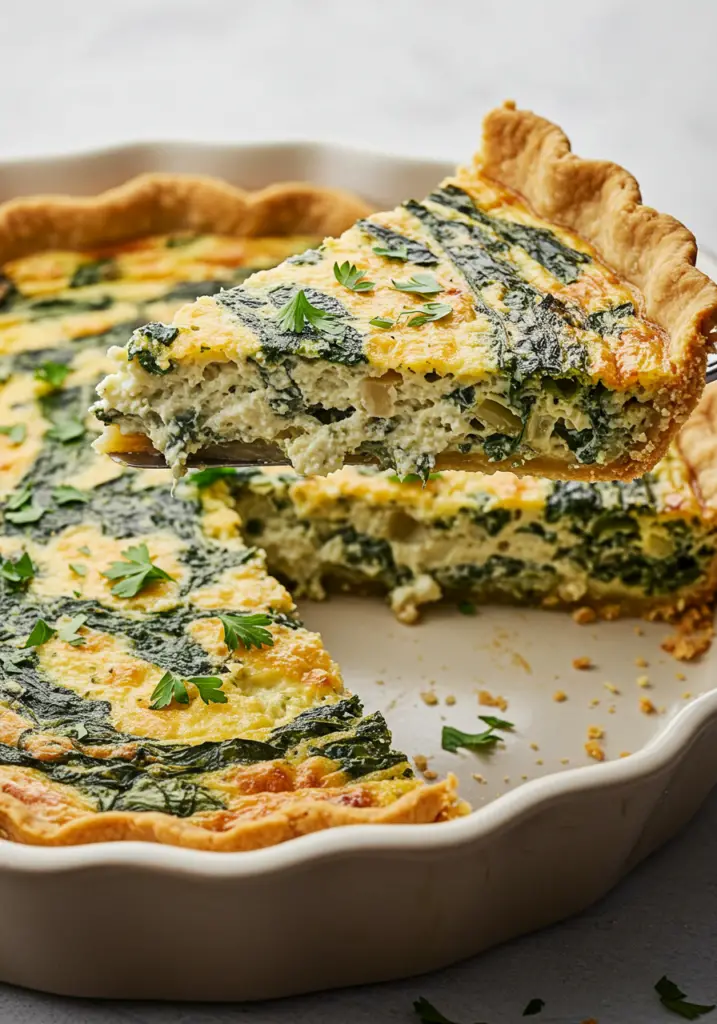 Fluffy Crustless Ricotta Quiche