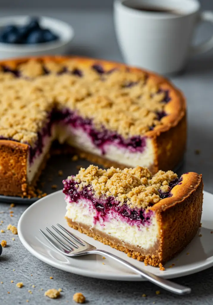 Blueberry Crumble Cheesecake