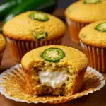 Jalapeño Cornbread Muffins with Cream Cheese Filling