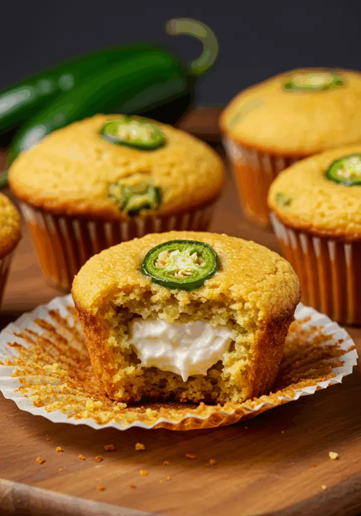 Jalapeño Cornbread Muffins with Cream Cheese Filling