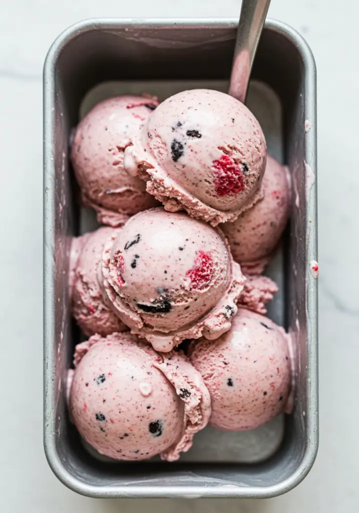 Strawberry Oreo Cheesecake Ice Cream (No Churn)