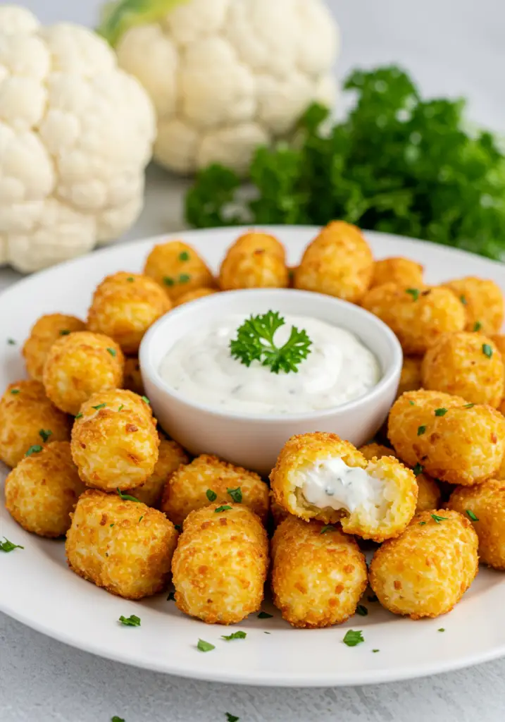 Cottage Cheese Cauliflower Tots