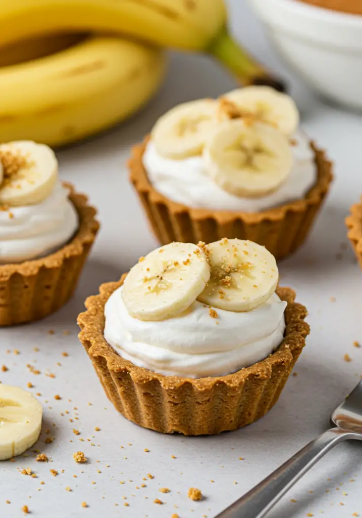No-Bake Mini Banana Cream Pies