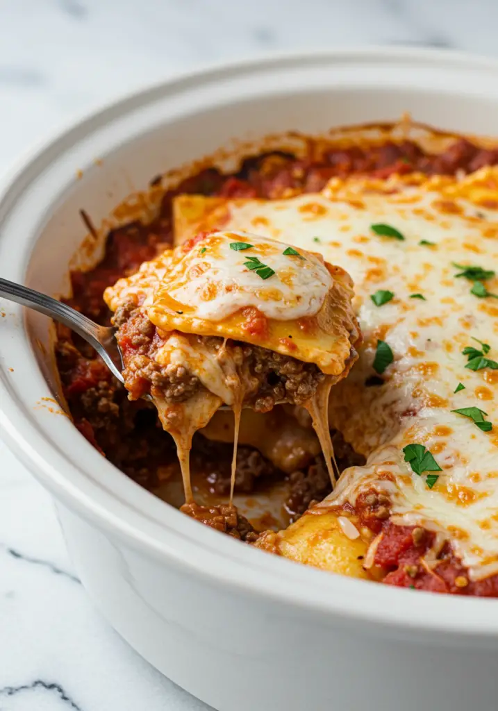 Crockpot Ravioli Casserole