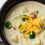Crockpot Creamy Cheese Broccoli Potato Soup