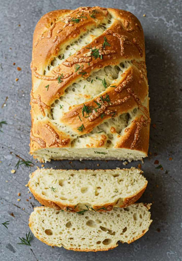 Rustic No Knead Rosemary Garlic Bread