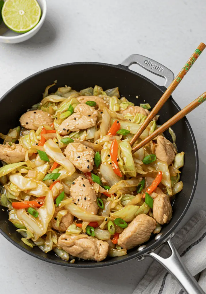 Chinese Chicken Cabbage Stir Fry