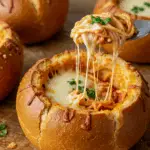 Spaghetti Garlic Bread Bowls