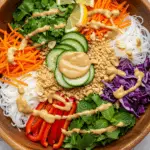 Spring Roll Salad with Peanut Dressing