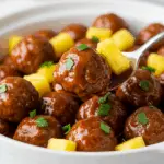 Slow Cooker Pineapple Barbecue Meatballs