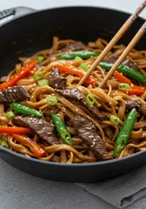 Sticky Beef Noodles