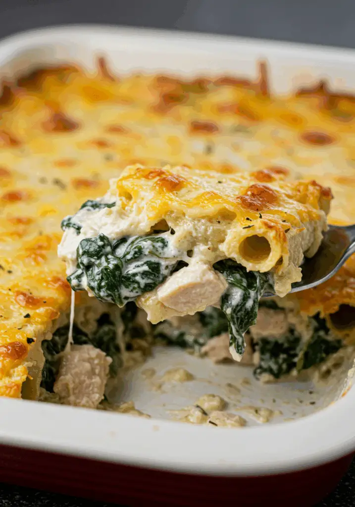 Chicken and Spinach Casserole with Cream Cheese