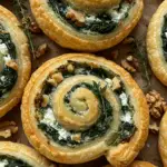 Blue Cheese Walnut Thyme Puff Pastry Twirl