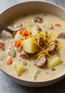 Creamy Turkey Sausage and Potato Soup