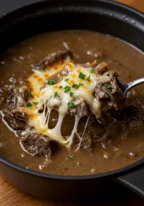 French Onion Beef Short Rib Soup