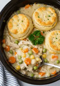Easy Slow Cooker Chicken Pot Pie