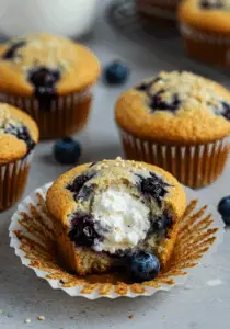 Blueberry Cottage Cheese Muffins