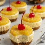 Mini Pineapple Upside Down Cheesecakes