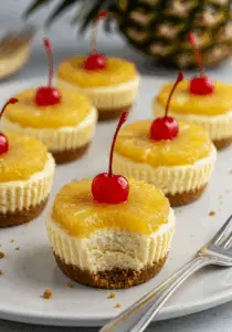 Mini Pineapple Upside Down Cheesecakes