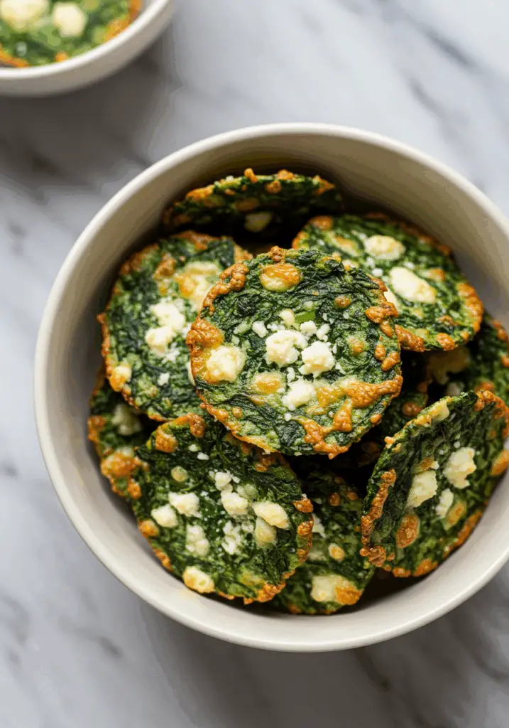 Mediterranean Spinach and Feta Crisps