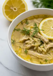 Mediterranean Lemon Chicken Soup