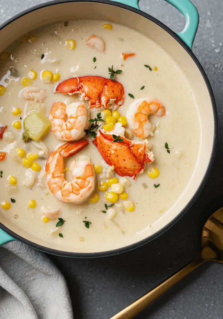 Lobster and Shrimp Corn Chowder