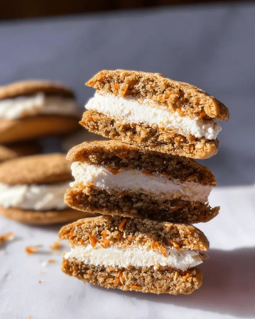 Carrot Cake Cookie Sandwiches