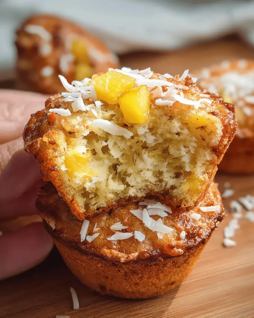 Cottage Cheese Pineapple & Coconut Muffins