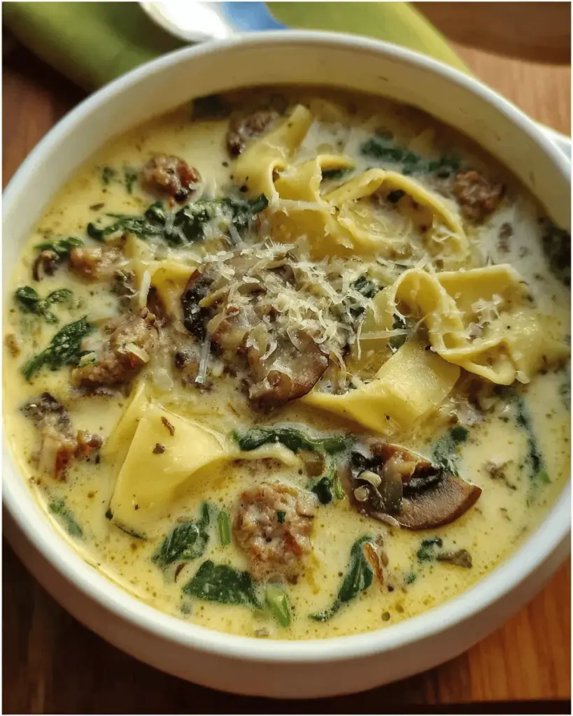 Creamy Alfredo Lasagna Soup