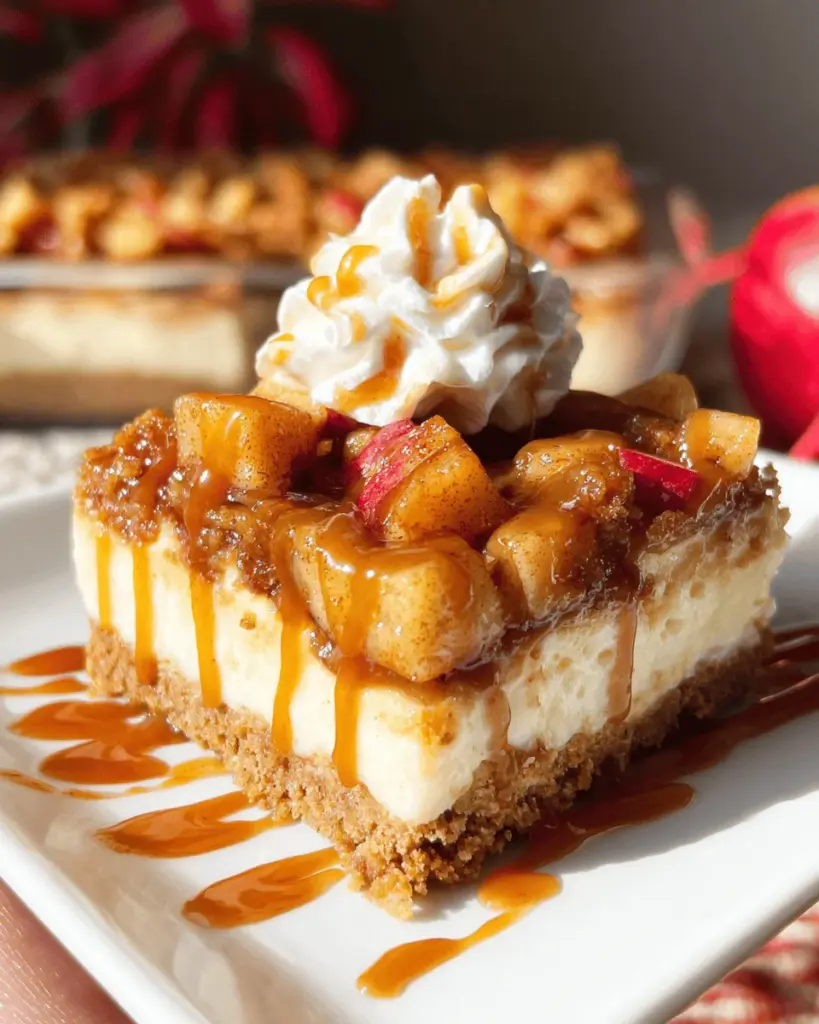 Easy Caramel Apple Cheesecake Bars