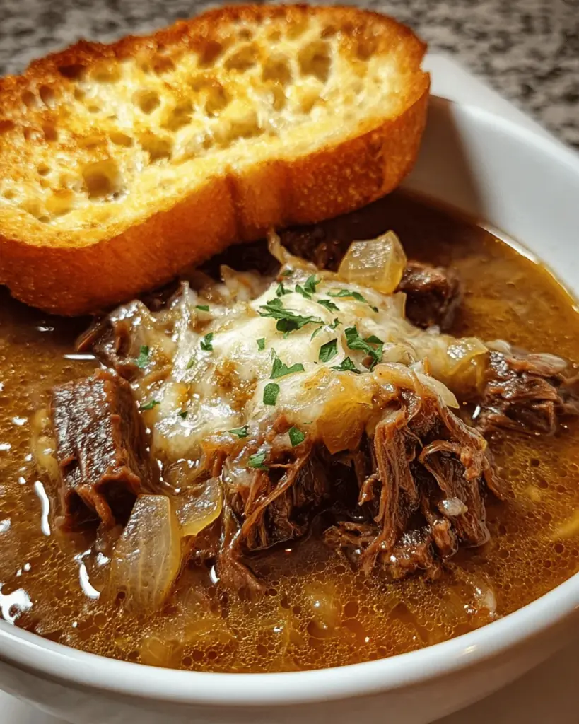 French Onion Beef Short Rib Soup
