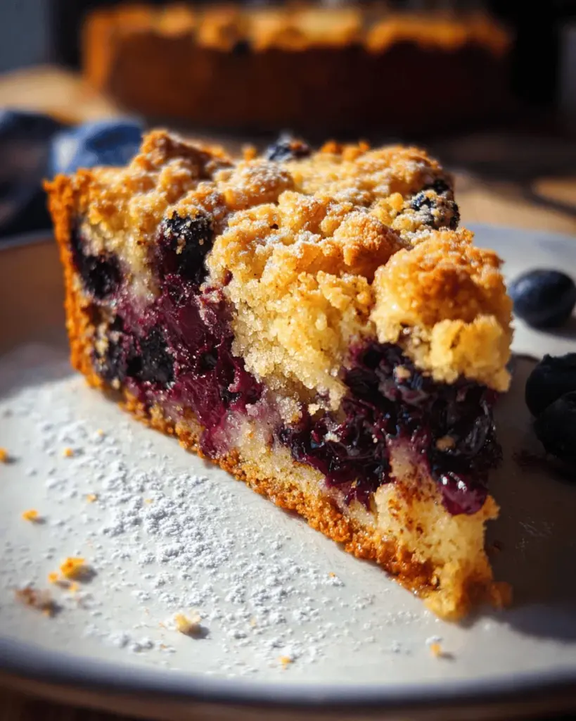 German Blueberry Streusel Cake