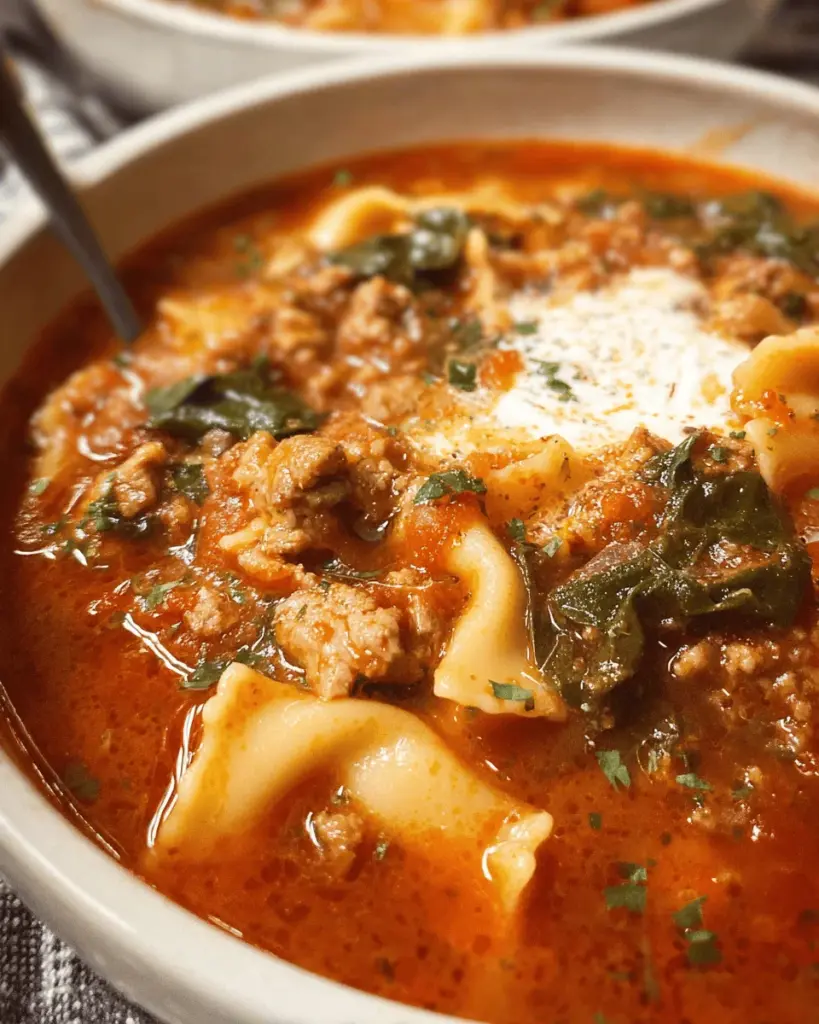 Gluten Free Lasagna Soup (Dairy Free)