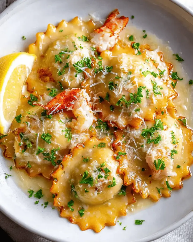 Lobster Ravioli With Lemon Butter Sauce